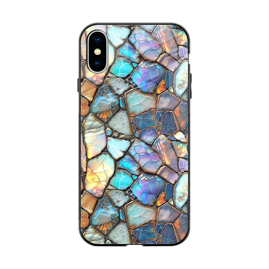 Azure Stone back phone cover | glass case for iphone xs