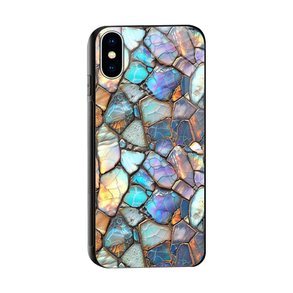 Azure Stone sleek iphone x cover with tempered glass back and TPU edges