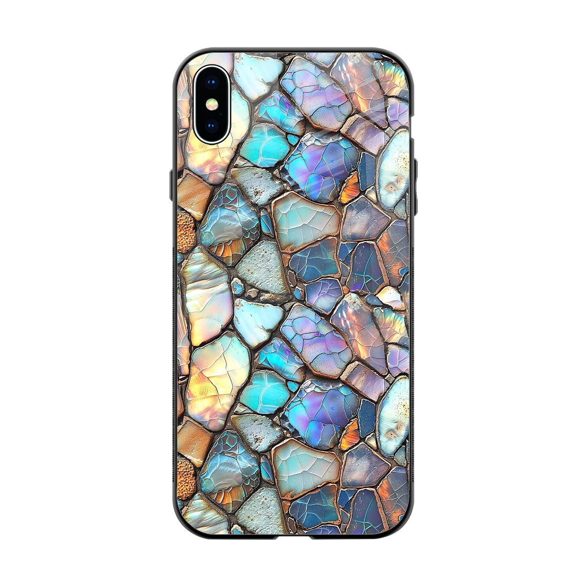 Azure Stone back phone cover | glass case for iphone xs max