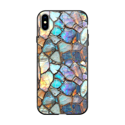 Azure Stone back phone cover | glass case for iphone xs max