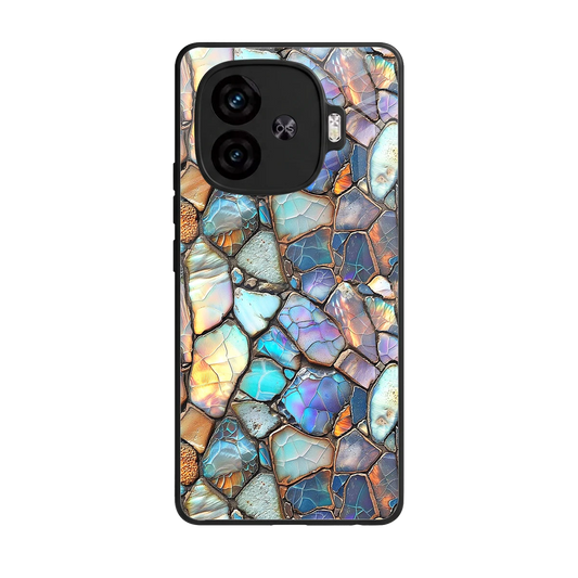 Azure Stone back phone cover | glass case for iqoo neo 10r 5g