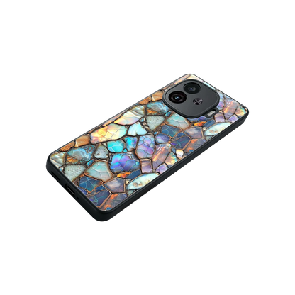 Azure Stone stylish phone case for iqoo neo 10r 5g | glossy glass and slim fit