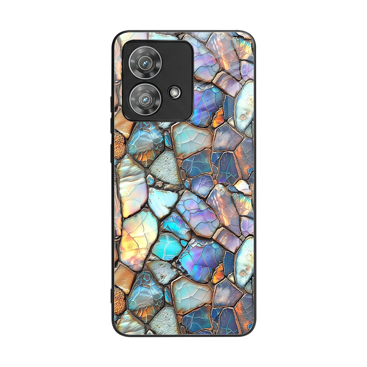 Azure Stone back phone cover | glass case for motorola edge 40 neo 5g