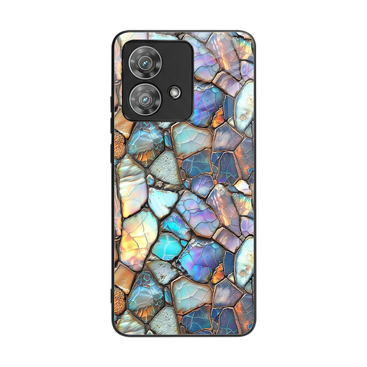 Azure Stone back phone cover | glass case for motorola edge 40 neo 5g