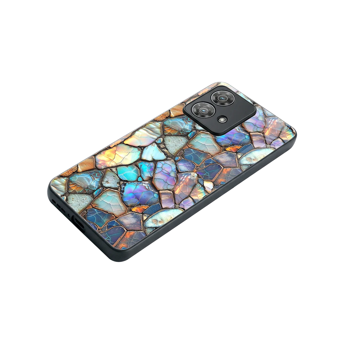 Azure Stone stylish phone case for motorola edge 40 neo 5g | glossy glass and slim fit