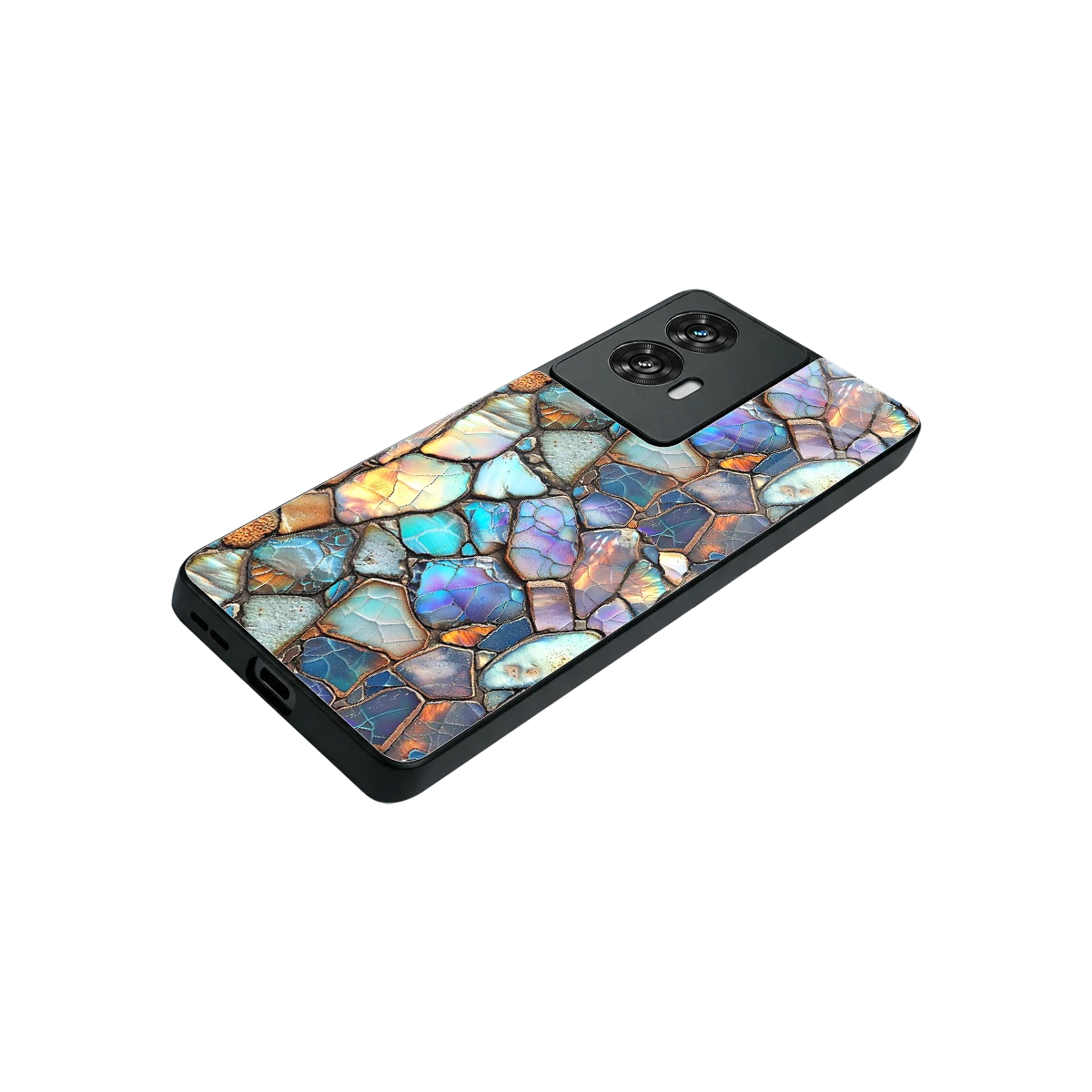 Azure Stone stylish phone case for motorola edge 50 fusion | glossy glass and slim fit
