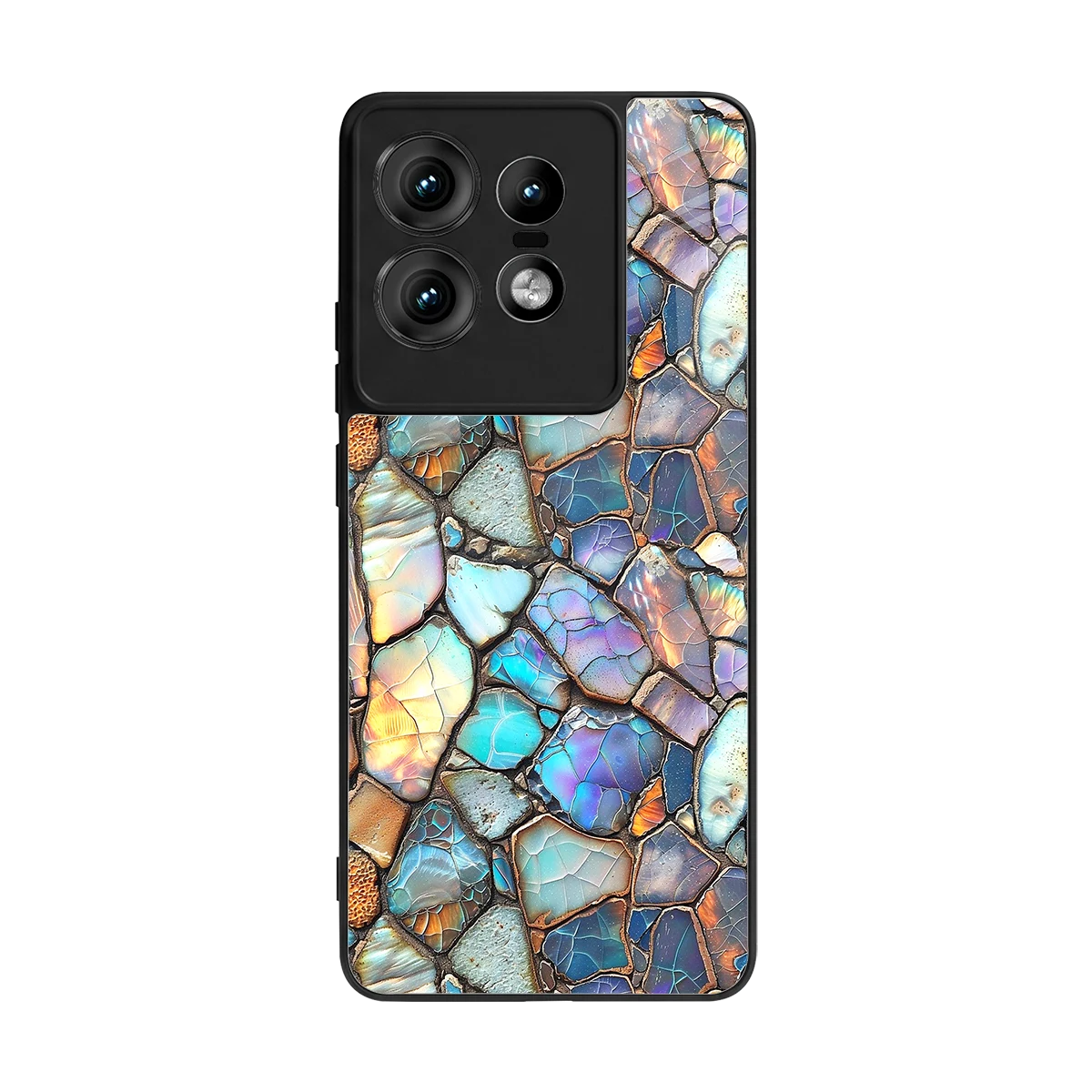 Azure Stone back phone cover | glass case for motorola edge 50 pro