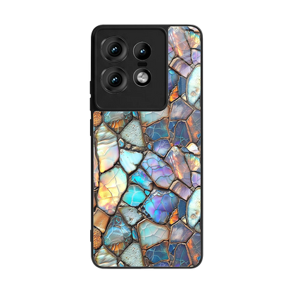 Azure Stone back phone cover | glass case for motorola edge 50 pro