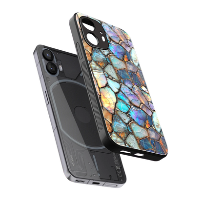 Azure Stone sleek nothing phone 2 cover with tempered glass back and TPU edges