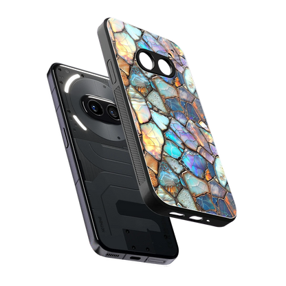 Azure Stone sleek nothing phone 2a cover with tempered glass back and TPU edges