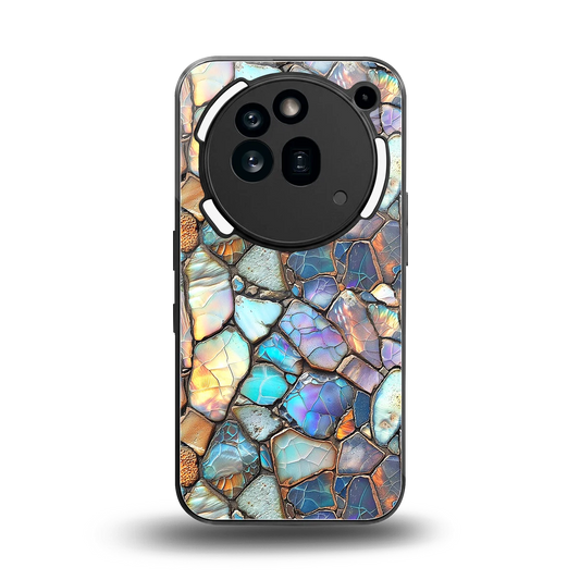 Azure Stone back phone cover | glass case for nothing phone 3a pro