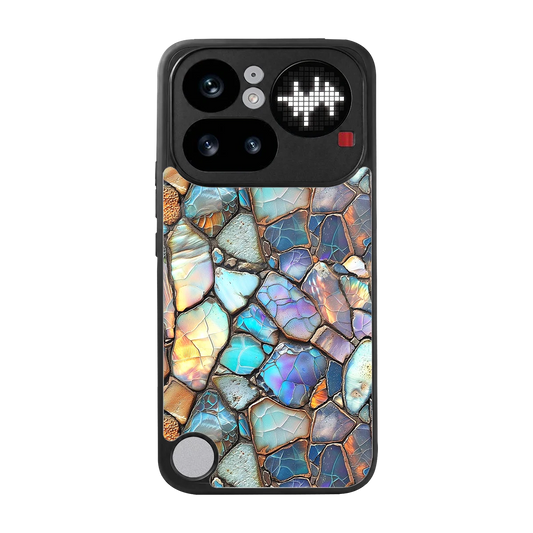 Azure Stone back phone cover | glass case for nothing phone 4a pro