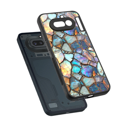 Azure Stone sleek nothing phone 4a cover with tempered glass back and TPU edges
