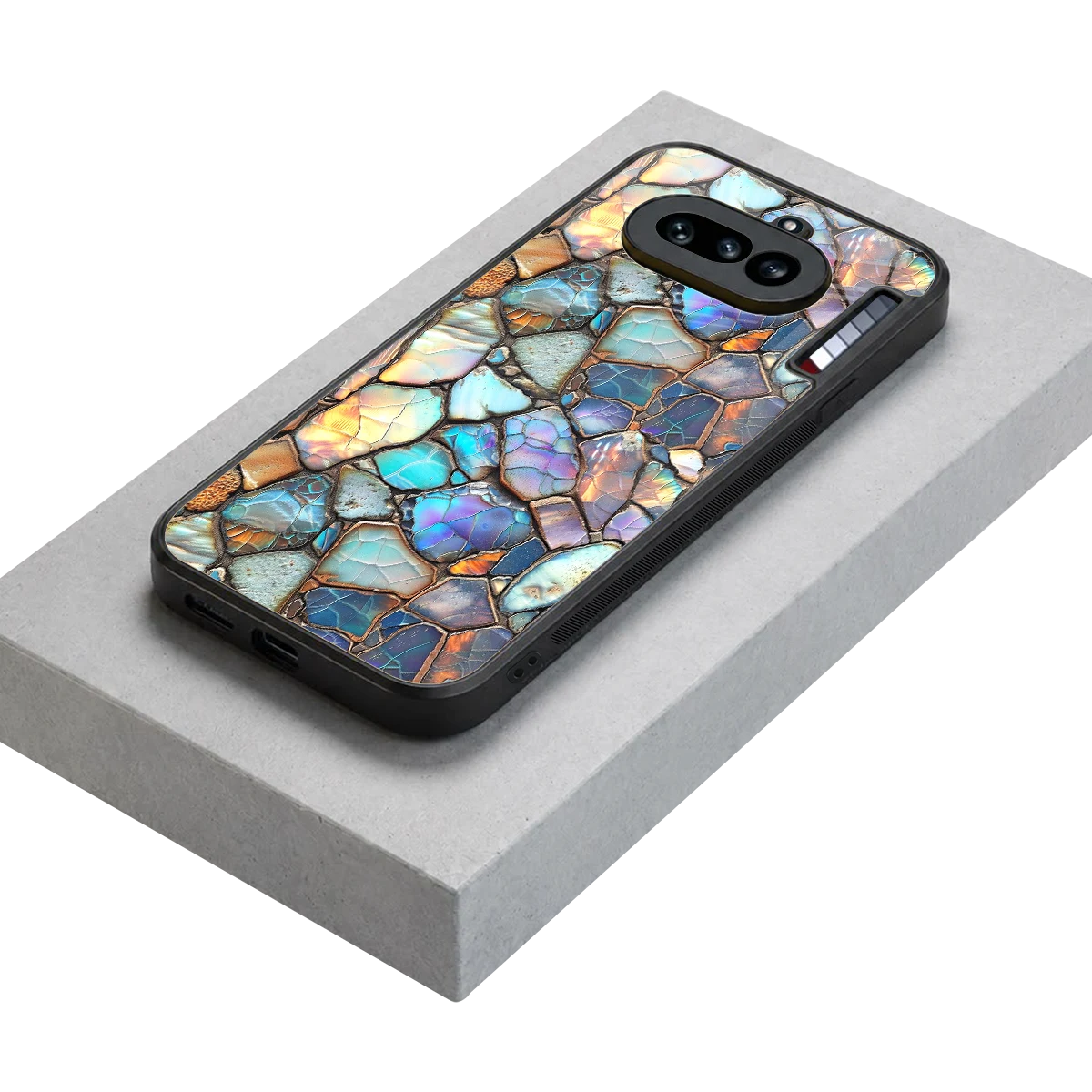 Azure Stone stylish phone case for nothing phone 4a | glossy glass and slim fit