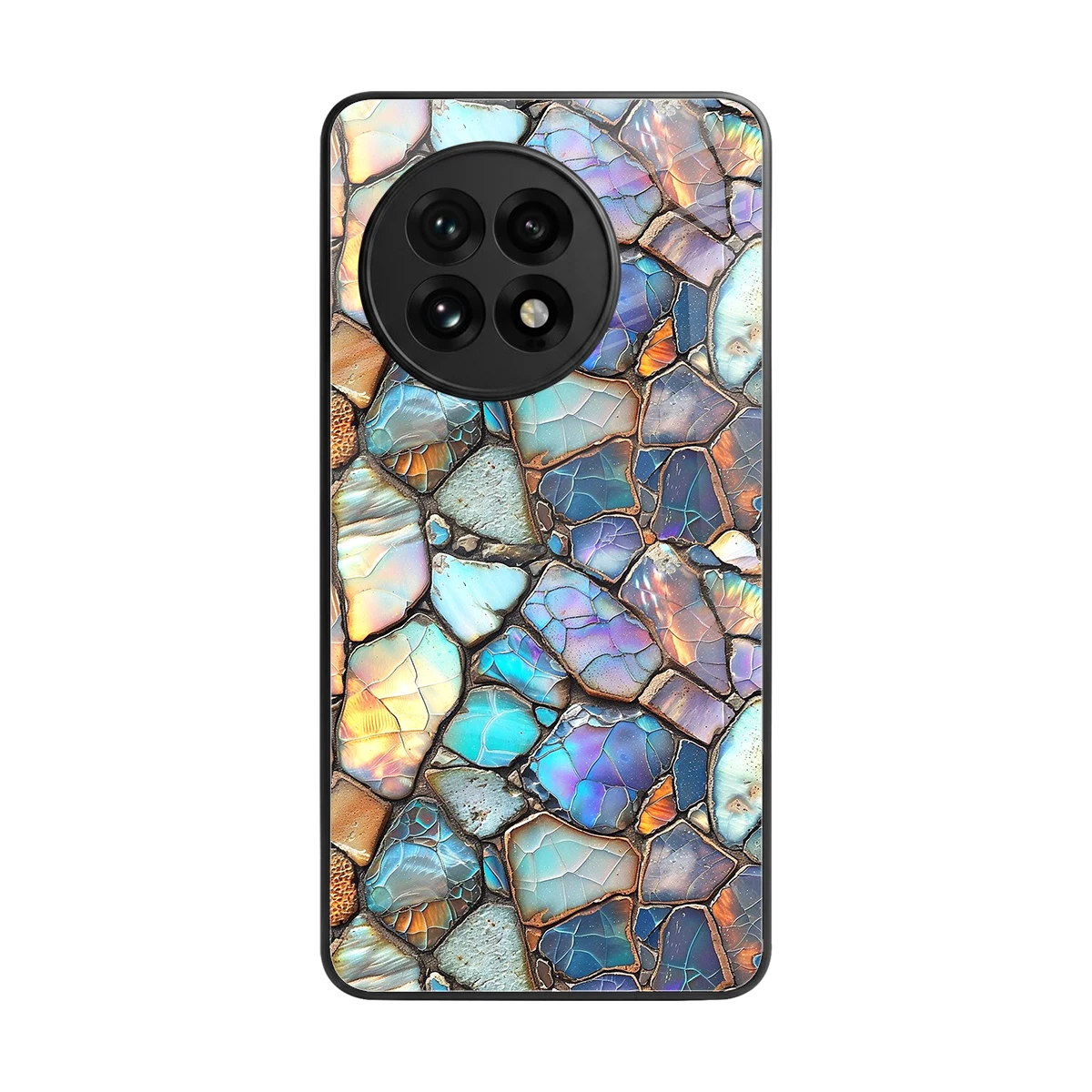 Azure Stone back phone cover | glass case for oneplus 13r