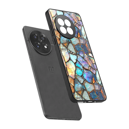 Azure Stone sleek oneplus 13r cover with tempered glass back and TPU edges