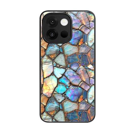 Azure Stone back phone cover | glass case for oneplus 13s