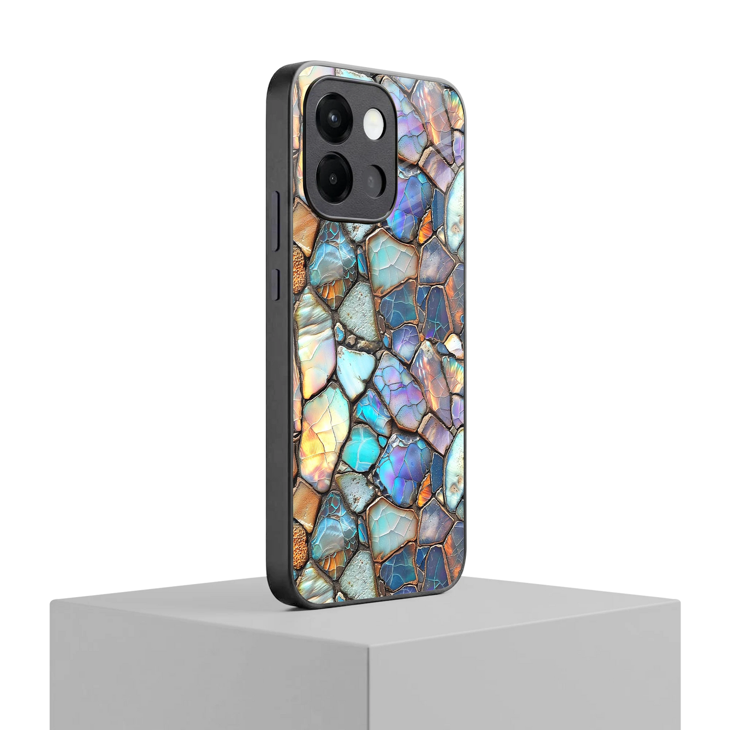 Azure Stone oneplus 13s mobile cover | shockproof glass phone case