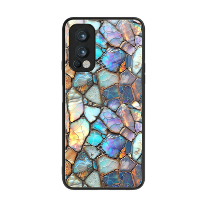 Azure Stone back phone cover | glass case for oneplus nord 2