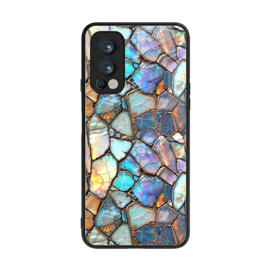Azure Stone back phone cover | glass case for oneplus nord 2