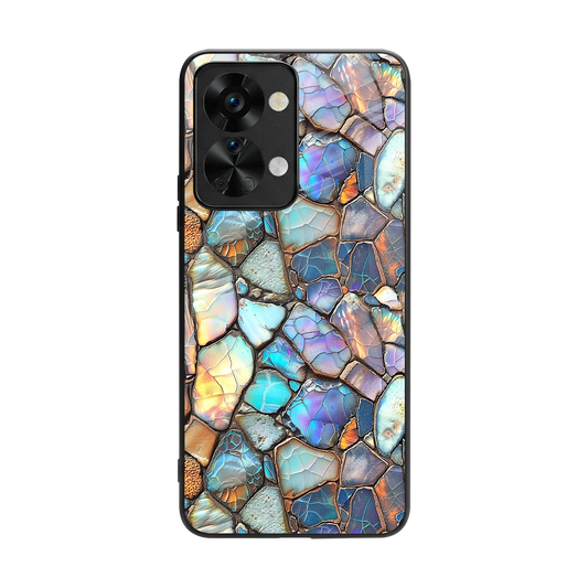 Azure Stone back phone cover | glass case for oneplus nord 2t