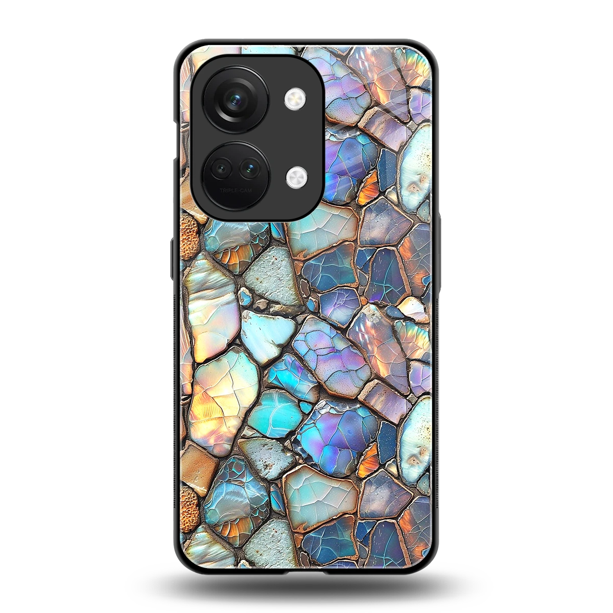 Azure Stone back phone cover | glass case for oneplus nord 3