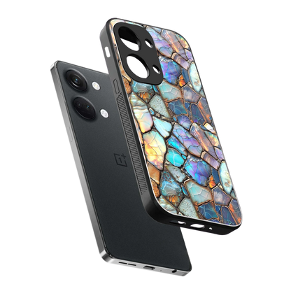 Azure Stone sleek oneplus nord 3 cover with tempered glass back and TPU edges