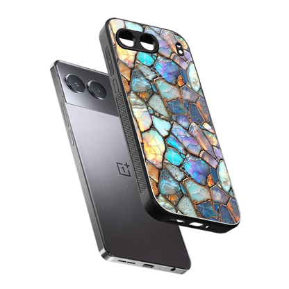 Azure Stone sleek oneplus nord 4 cover with tempered glass back and TPU edges