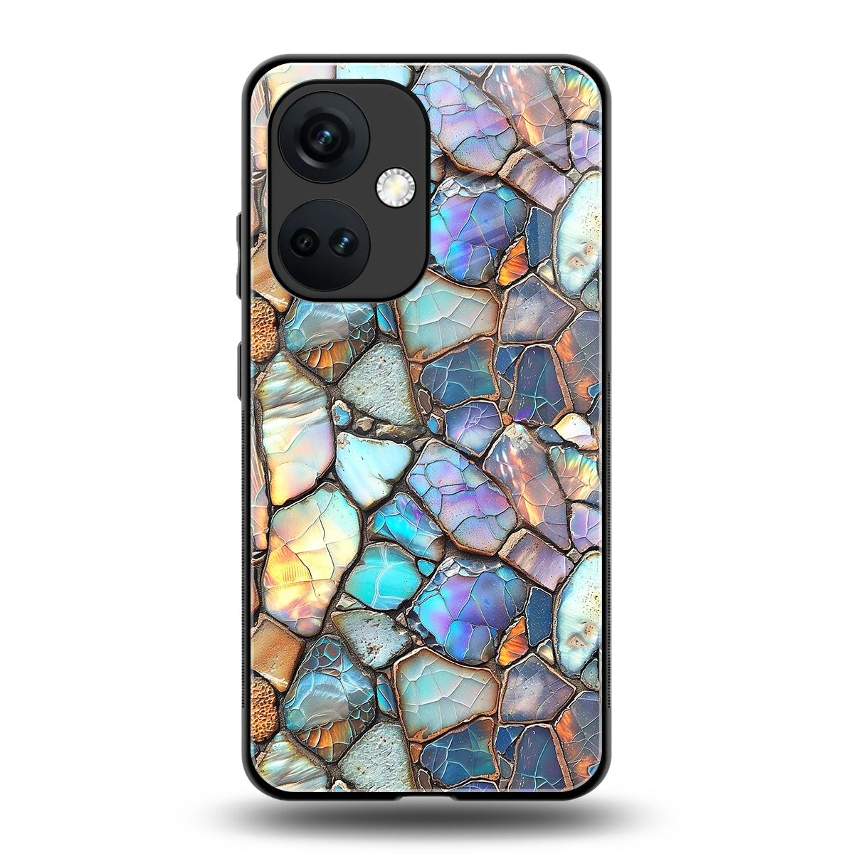 Azure Stone back phone cover | glass case for oneplus nord ce 3