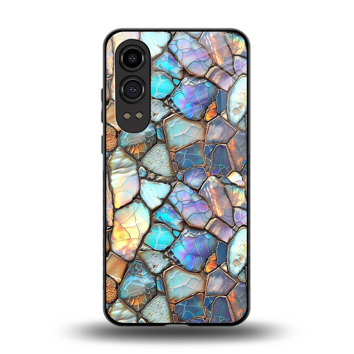 Azure Stone back phone cover | glass case for oneplus nord ce 4 lite