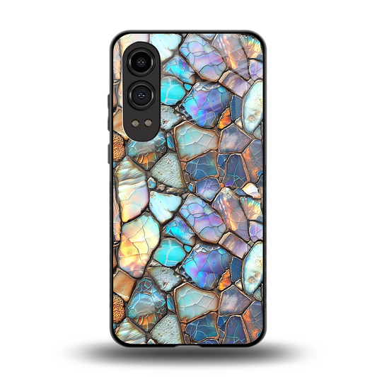 Azure Stone back phone cover | glass case for oneplus nord ce 4 lite