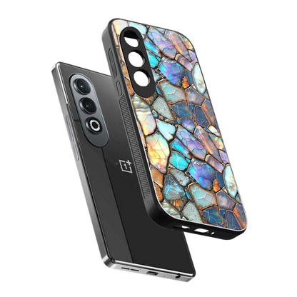 Azure Stone sleek oneplus nord ce 4 cover with tempered glass back and TPU edges