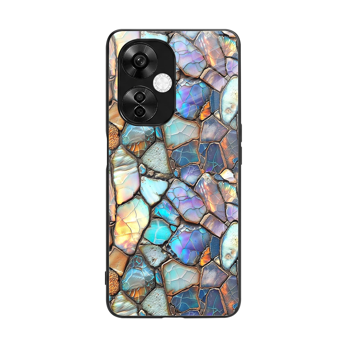 Azure Stone back phone cover | glass case for oneplus nord ce 3 lite