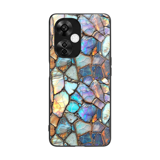 Azure Stone back phone cover | glass case for oneplus nord ce 3 lite