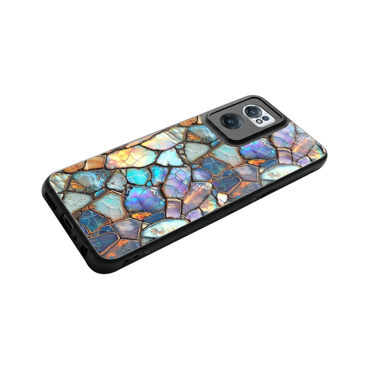 Azure Stone stylish phone case for oneplus nord ce 2 | glossy glass and slim fit