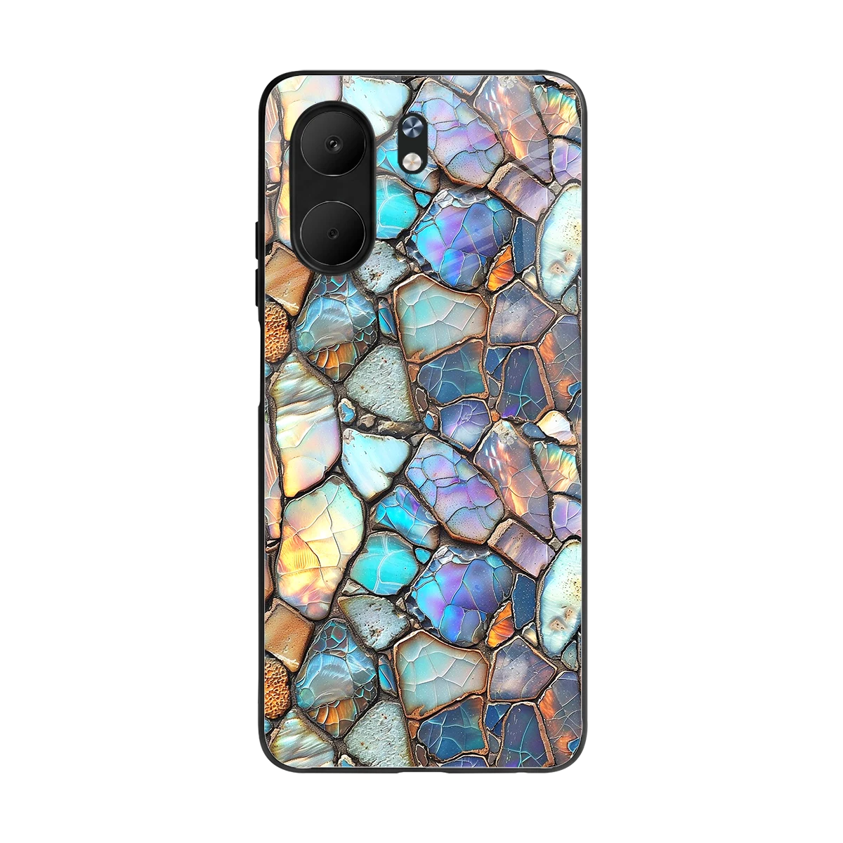 Azure Stone back phone cover | glass case for oppo a5x 5g