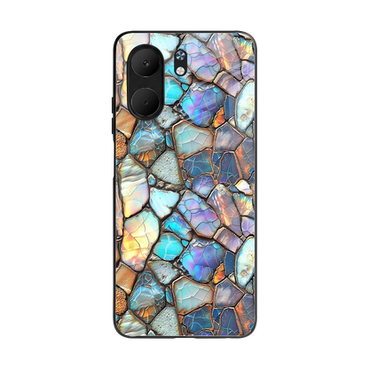 Azure Stone back phone cover | glass case for oppo a5x 5g
