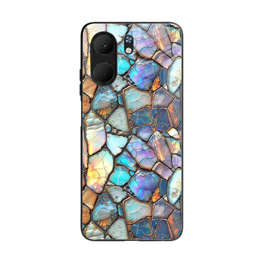 Azure Stone back phone cover | glass case for oppo a5x 5g