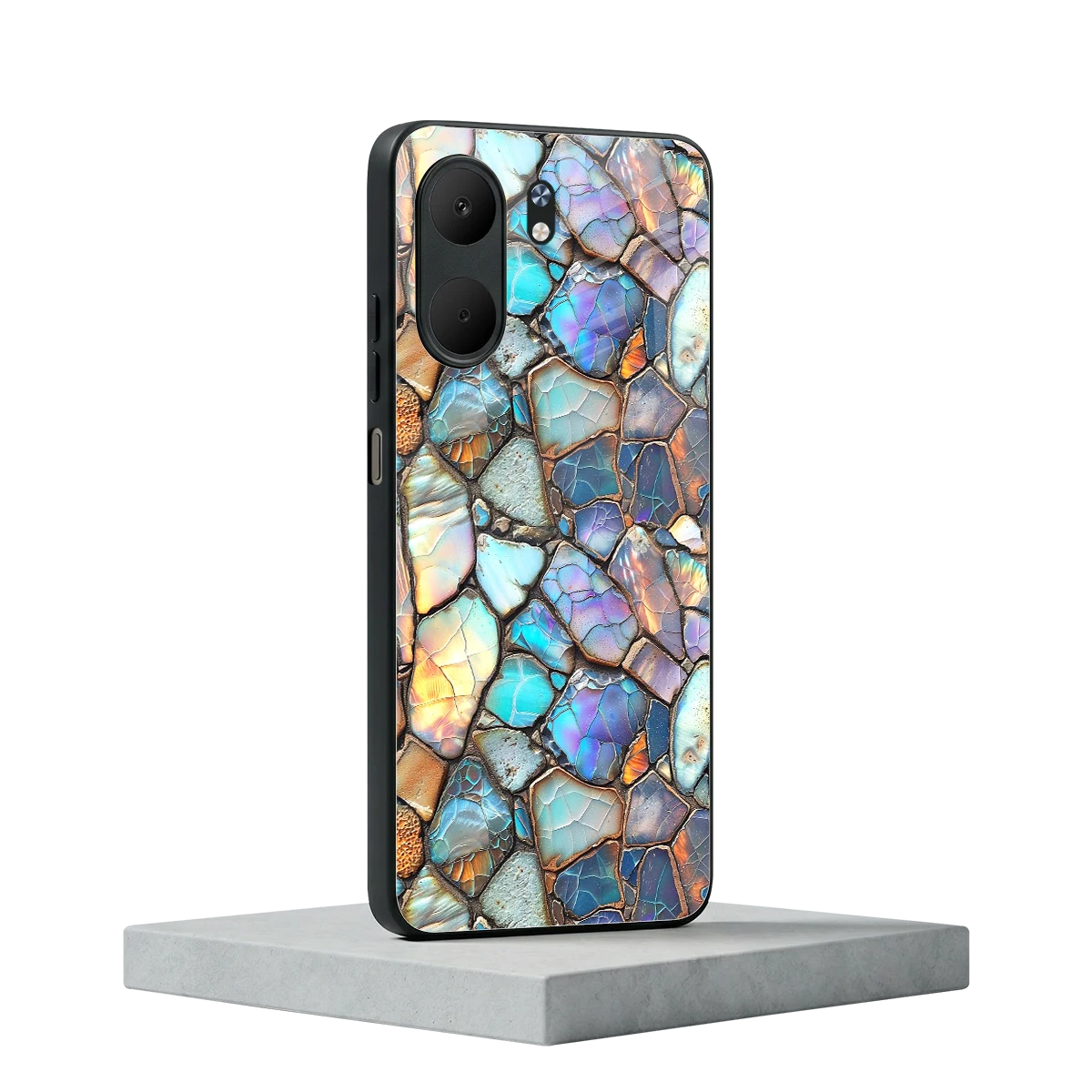 Azure Stone oppo a5x 5g mobile cover | shockproof glass phone case