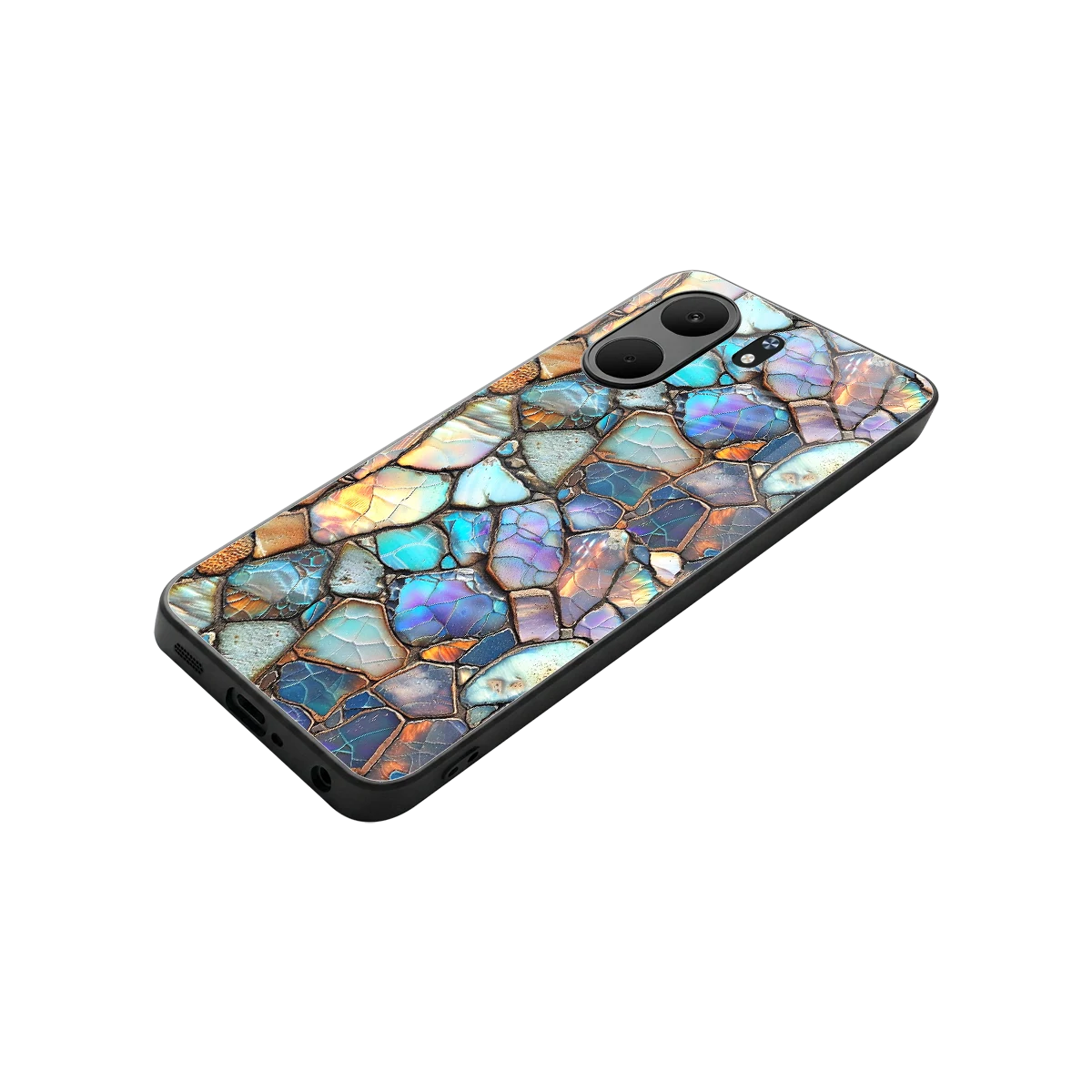 Azure Stone stylish phone case for oppo a5x 5g | glossy glass and slim fit