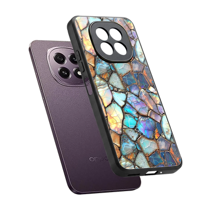 Azure Stone sleek oppo f29 5g cover with tempered glass back and TPU edges