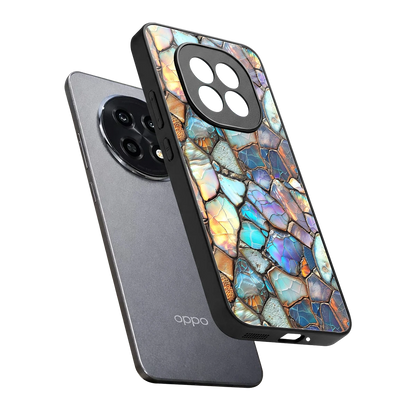 Azure Stone sleek oppo f29 pro 5g cover with tempered glass back and TPU edges