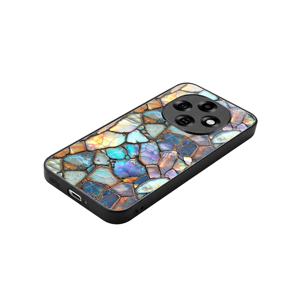 Azure Stone stylish phone case for oppo f31 pro 5g | glossy glass and slim fit