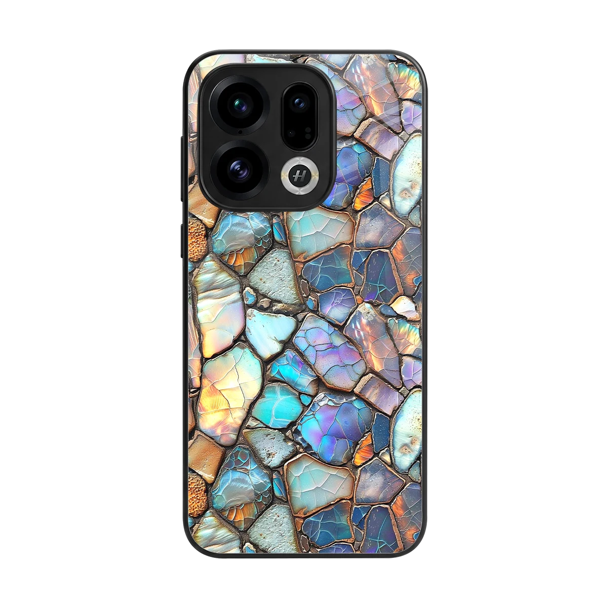 Azure Stone back phone cover | glass case for oppo find x9