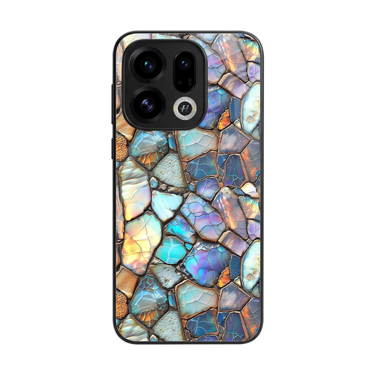 Azure Stone back phone cover | glass case for oppo find x9