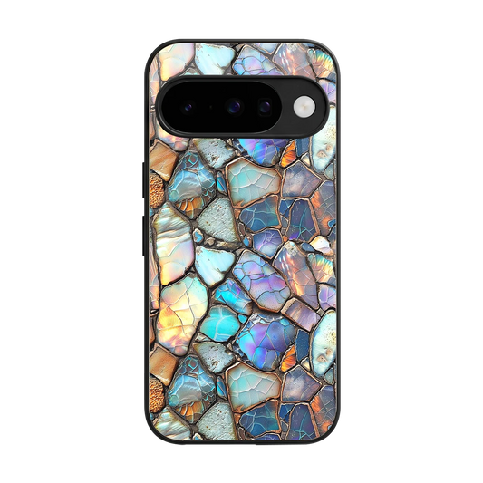 Azure Stone back phone cover | glass case for google pixel 10