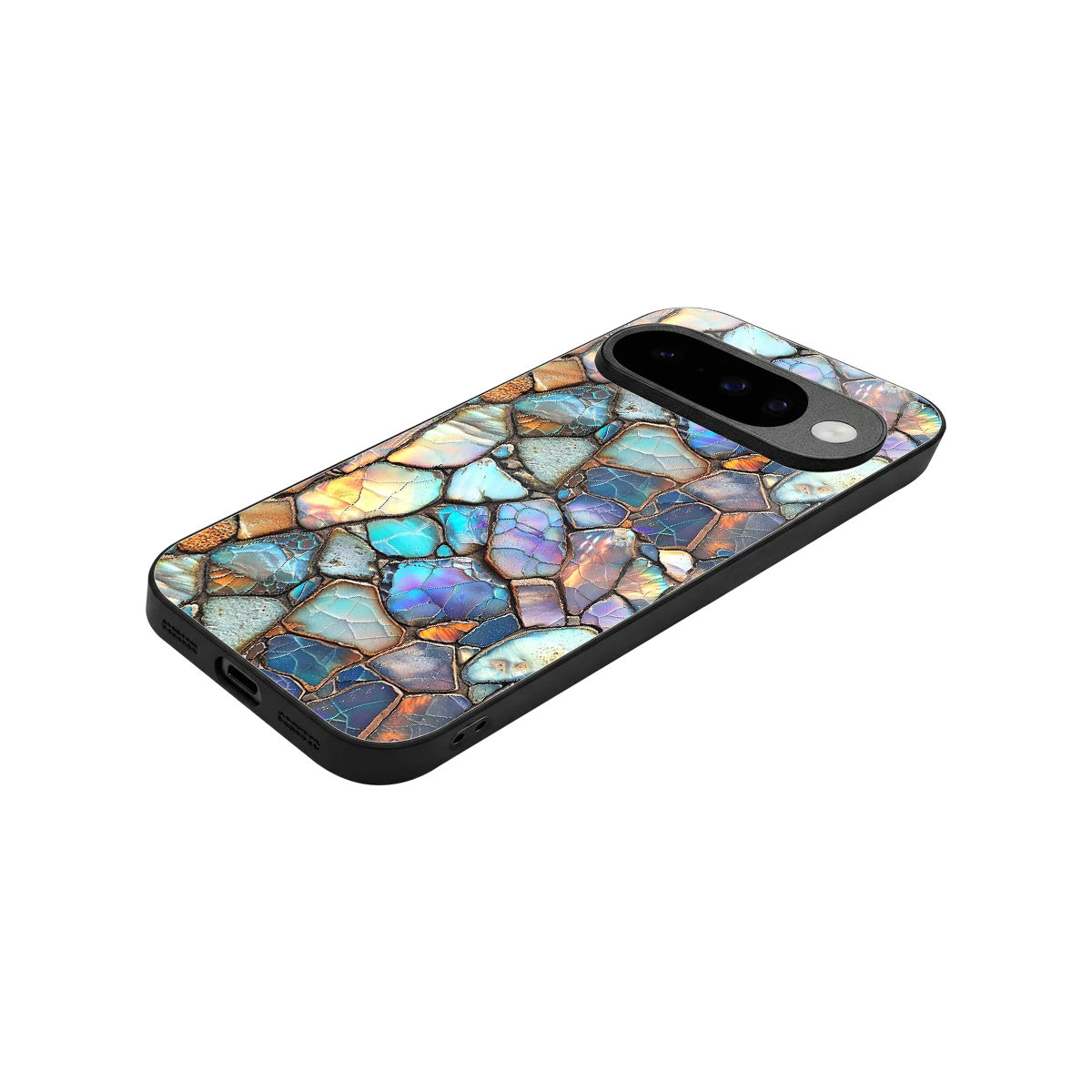 Azure Stone stylish phone case for google pixel 10 | glossy glass and slim fit