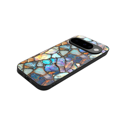 Azure Stone stylish phone case for google pixel 10 | glossy glass and slim fit