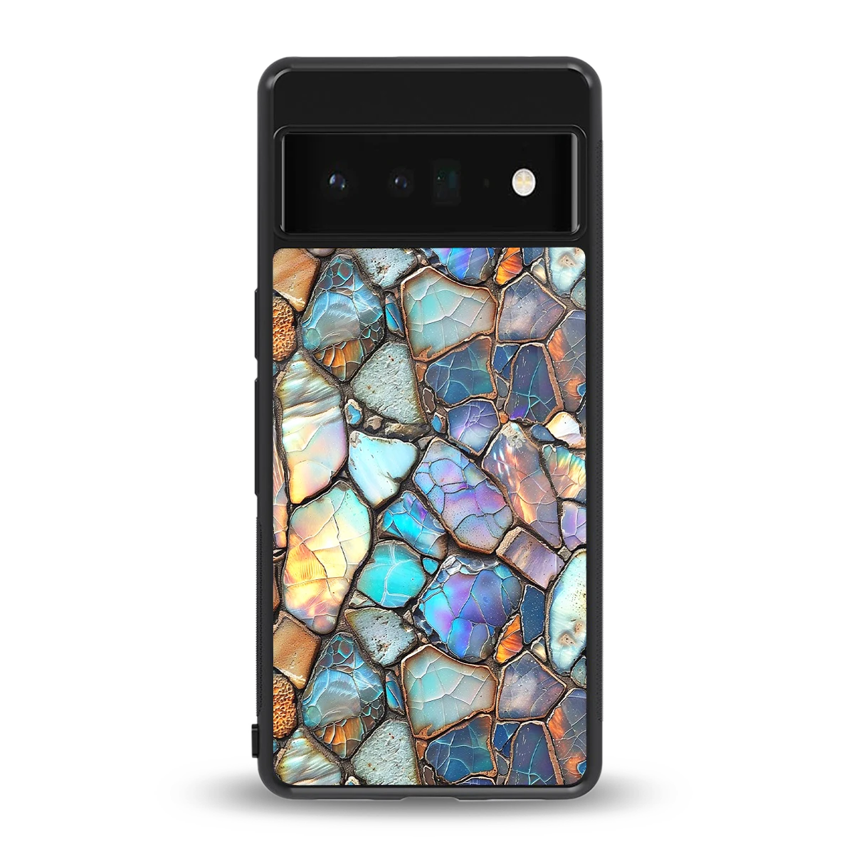 Azure Stone back phone cover | glass case for google pixel 6 pro