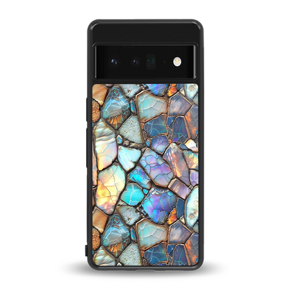 Azure Stone back phone cover | glass case for google pixel 6 pro